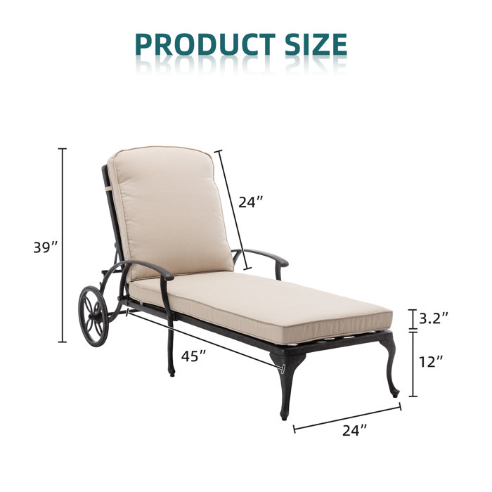 Darby Home Co Manneville Outdoor Metal Chaise Lounge Wayfair